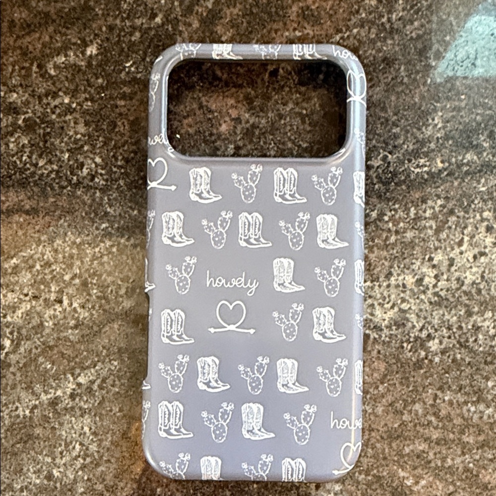 NWOT IPhone 17 pro max cowboy western boots howdy phone case